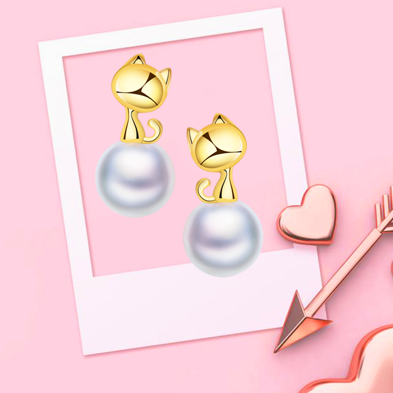 18K金珍珠耳墜托